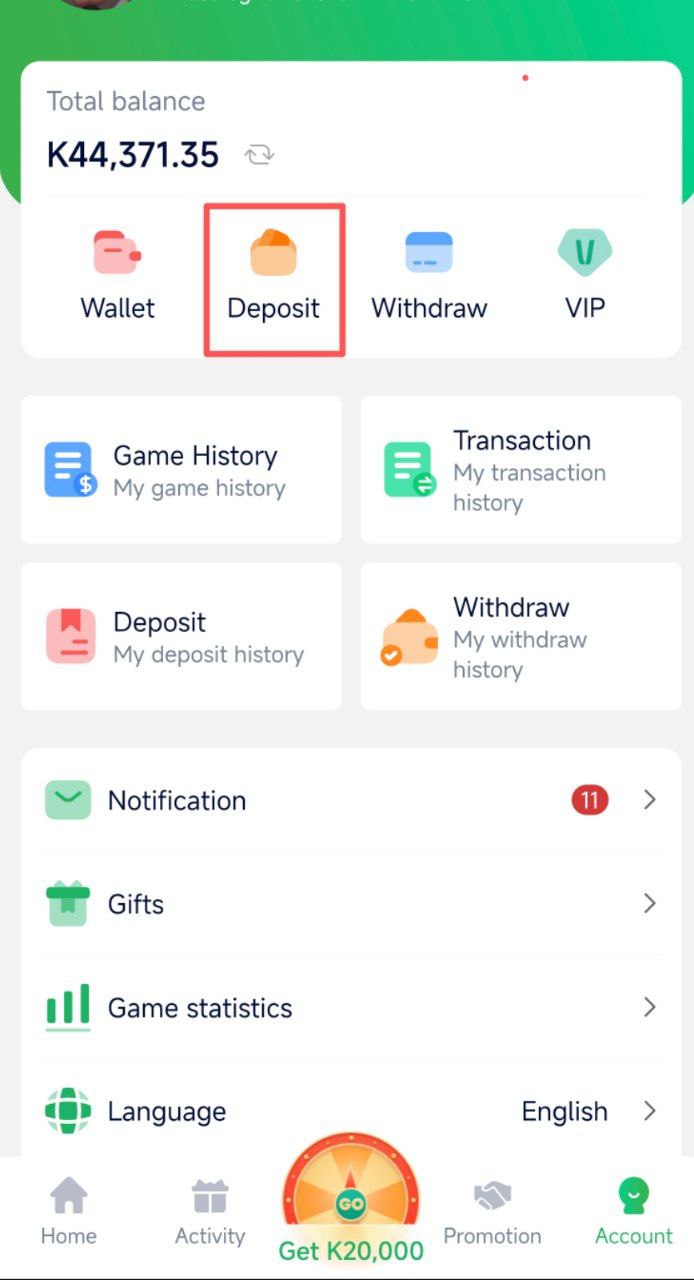 777 BigWin Deposit Step 2